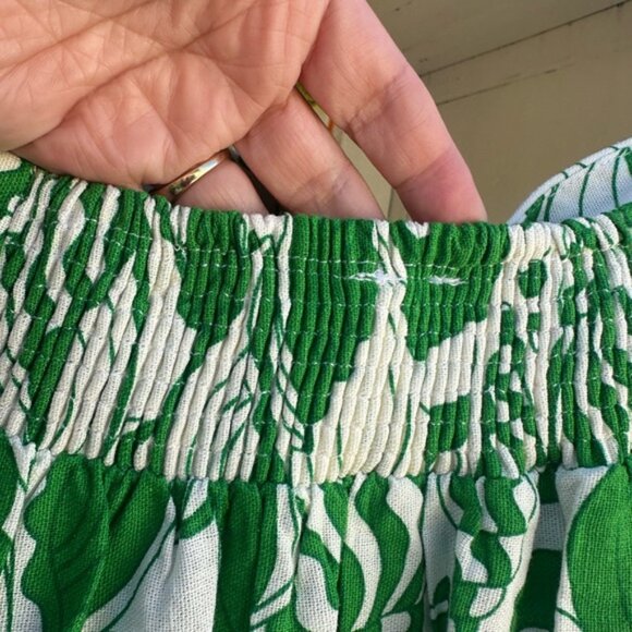 FARM Rio Green and White Pleated Maxi Dress - Picture 9 of 10